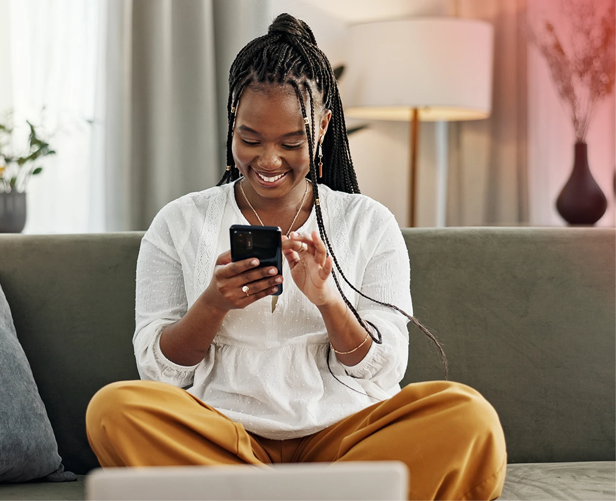 Women on cell phone